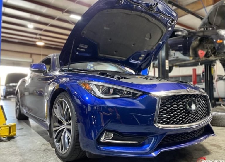 Automotive scan tool showing diagnostic trouble codes
